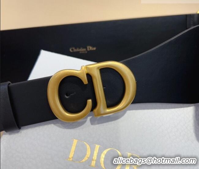 Top Grade Dior Saddle Leather Belt Bag with Pouch 7056 Black 2025