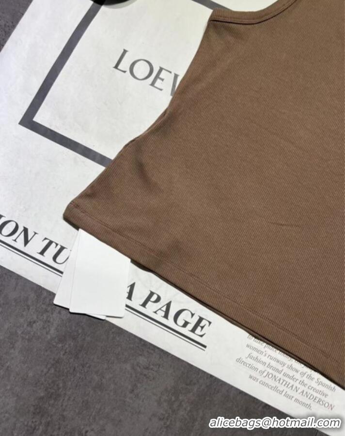 Unique Grade Celine Triomphe Tank Top CE59981 Glossy Brown