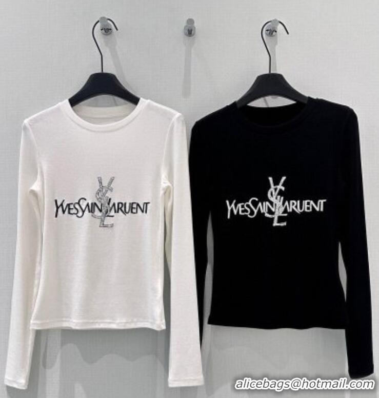 Hot Sell Cheap Yves Saint Laurent Long T-shirt Y9632 White