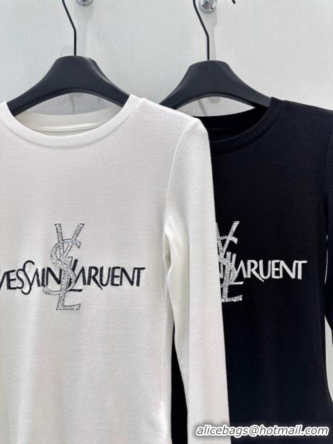 Hot Sell Cheap Yves Saint Laurent Long T-shirt Y9632 White
