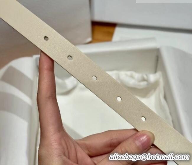 Trendy Design Dior Smooth Calfskin Belt 2cm with DIOR Buckle 0617 White/Silver 2025