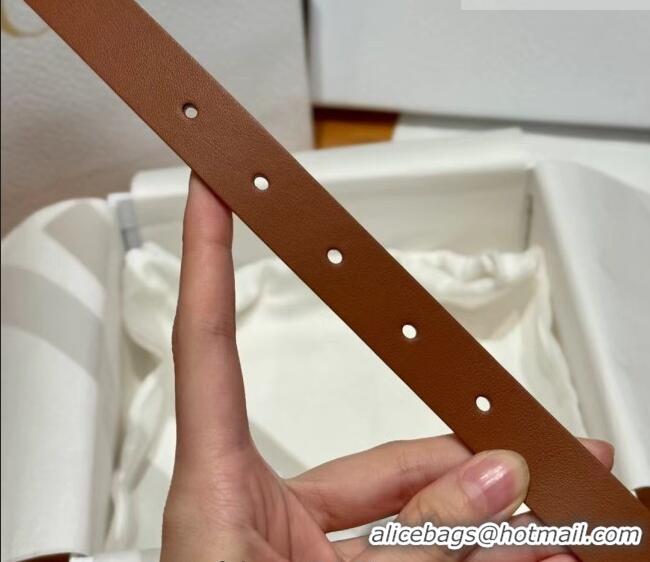 Low Cost Dior Smooth Calfskin Belt 2cm with DIOR Buckle 0617 Brown/Silver 2025