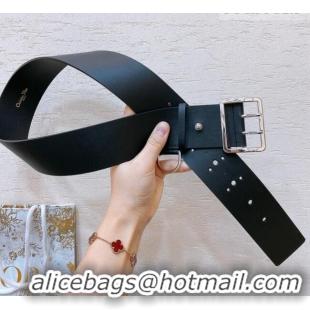 Good Product Dior Calfskin Belt 5cm D71123 Black/Silver 2025