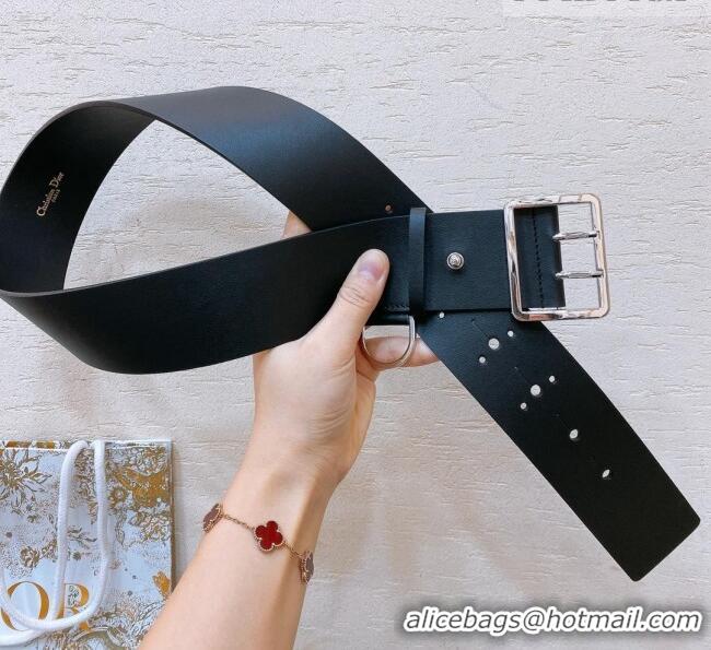 Good Product Dior Calfskin Belt 5cm D71123 Black/Silver 2025