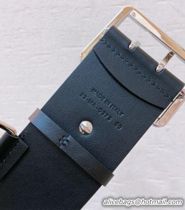 Good Product Dior Calfskin Belt 5cm D71123 Black/Silver 2025