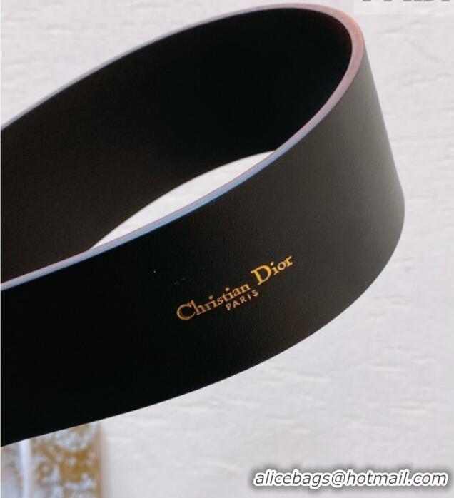 Good Product Dior Calfskin Belt 5cm D71123 Black/Silver 2025