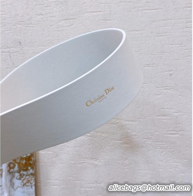 Famous Brand Dior Calfskin Belt 5cm D71124 White 2025