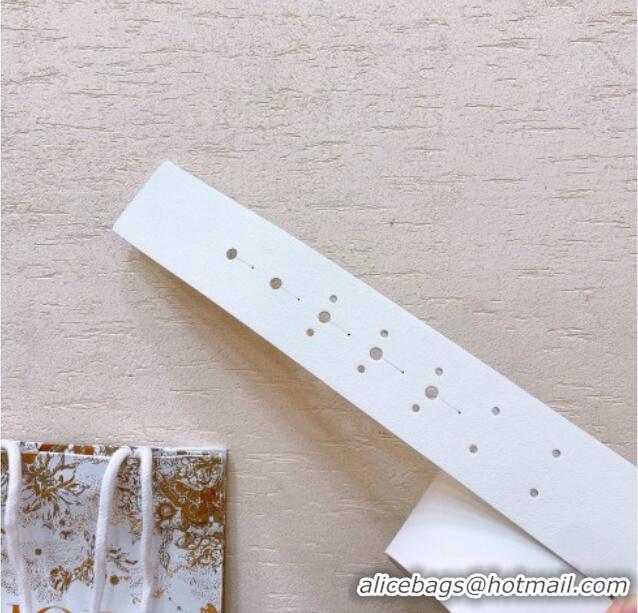 Famous Brand Dior Calfskin Belt 5cm D71124 White 2025