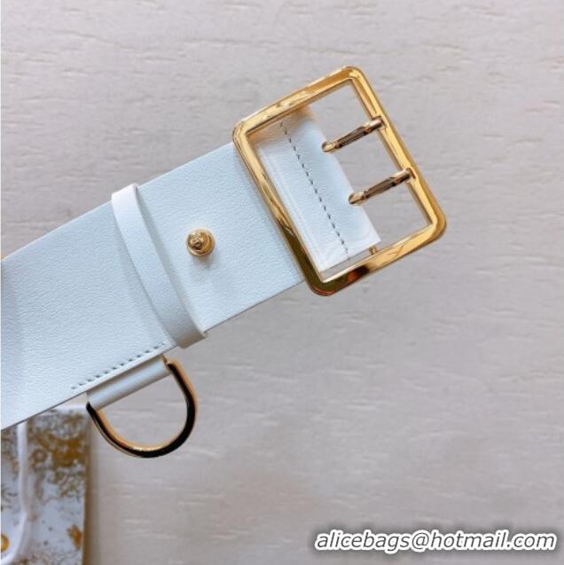 Famous Brand Dior Calfskin Belt 5cm D71124 White 2025