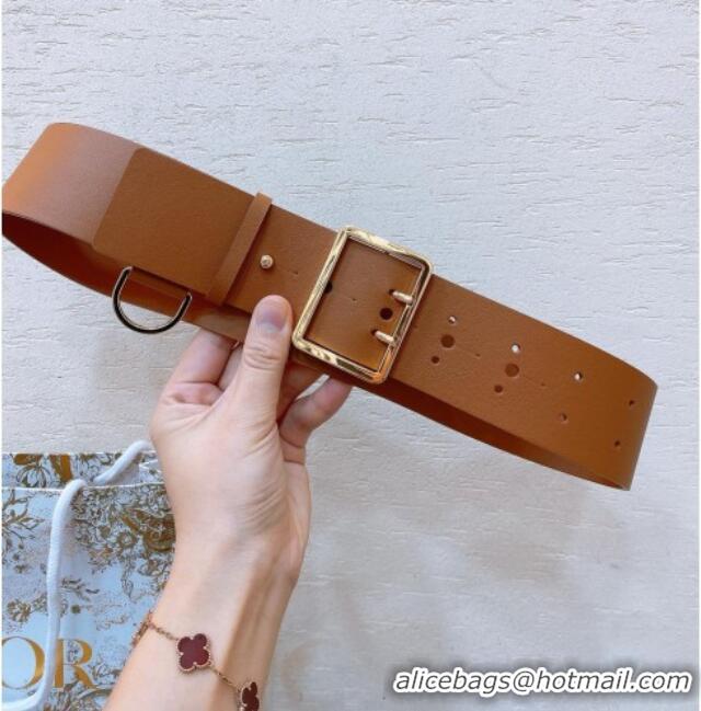 Top Grade Dior Calfskin Belt 5cm D71125 Brown 2025