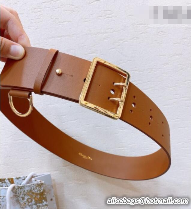 Top Grade Dior Calfskin Belt 5cm D71125 Brown 2025