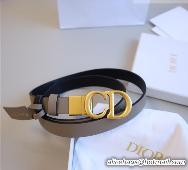 Good Product Dior CD Calfskin Belt 2cm C71203 Grey 2025