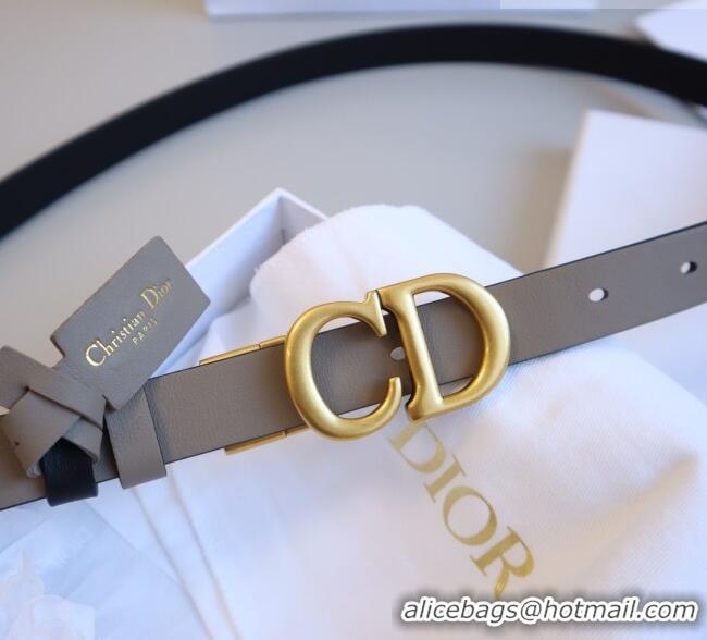 Good Product Dior CD Calfskin Belt 2cm C71203 Grey 2025
