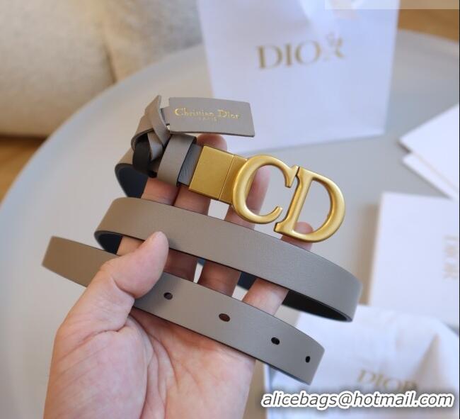 Good Product Dior CD Calfskin Belt 2cm C71203 Grey 2025