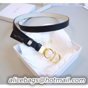 Promotional Dior CD Calfskin Belt 2cm C71204 Black 2025