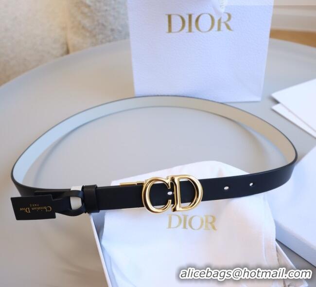 Promotional Dior CD Calfskin Belt 2cm C71204 Black 2025