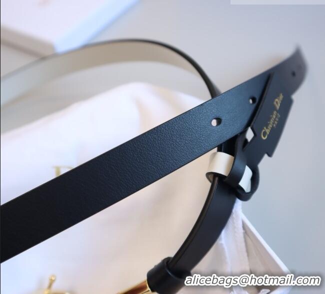 Promotional Dior CD Calfskin Belt 2cm C71204 Black 2025