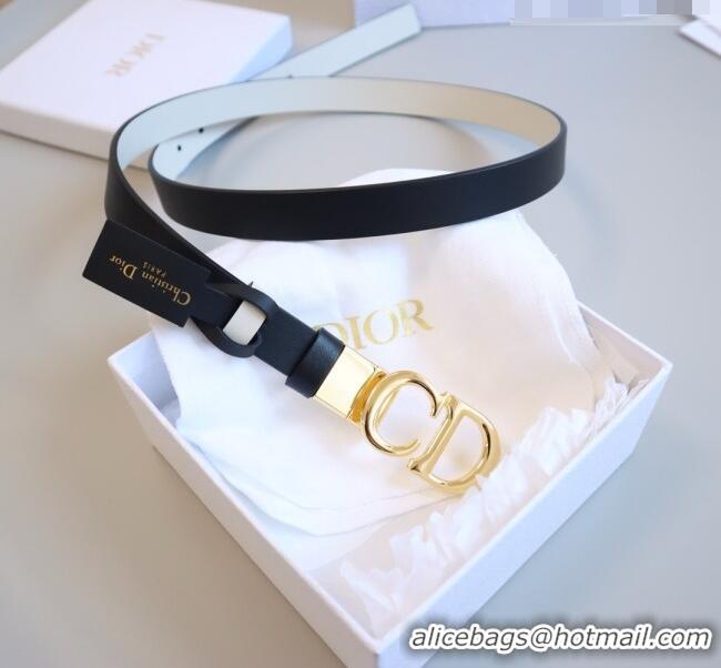 Promotional Dior CD Calfskin Belt 2cm C71204 Black 2025