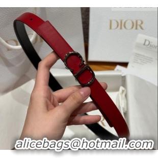 Top Grade Dior CD Buckle Reversible Belt 2cm in Smooth Leather DR2012025 Red 2025