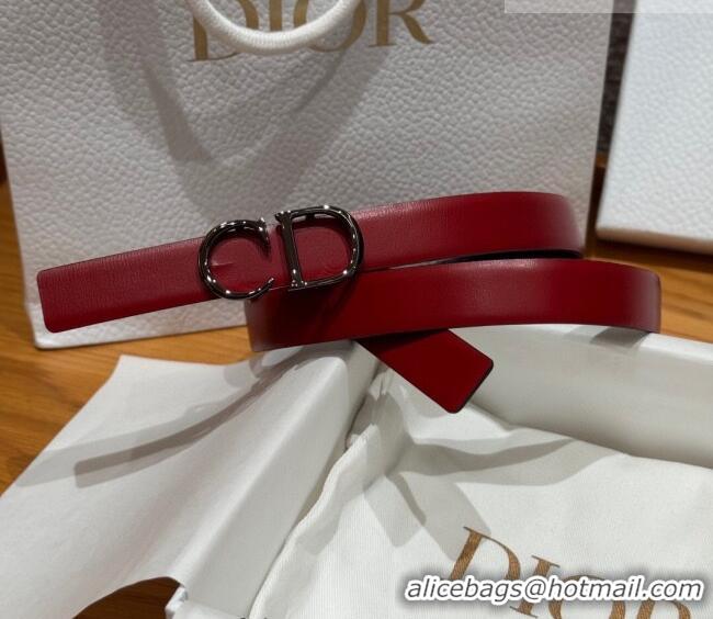 Top Grade Dior CD Buckle Reversible Belt 2cm in Smooth Leather DR2012025 Red 2025