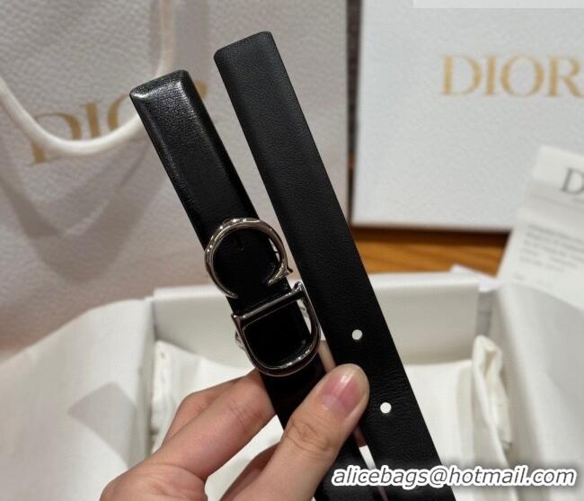 Shop Discount Dior CD Buckle Reversible Belt 2cm in Smooth Leather DR2012025 Black 2025