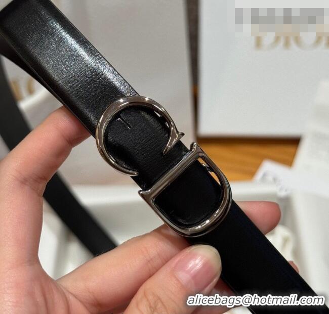 Shop Discount Dior CD Buckle Reversible Belt 2cm in Smooth Leather DR2012025 Black 2025