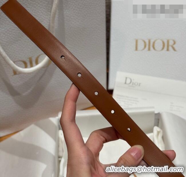 Trendy Design Dior CD Buckle Reversible Belt 2cm in Smooth Leather DR2012025 Brown 2025