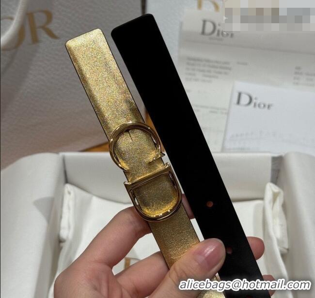 Promotional Dior CD Buckle Reversible Belt 2cm in Smooth Leather DR2012025 Yellow Gold 2025