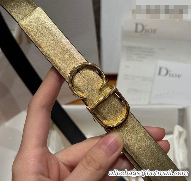 Promotional Dior CD Buckle Reversible Belt 2cm in Smooth Leather DR2012025 Yellow Gold 2025