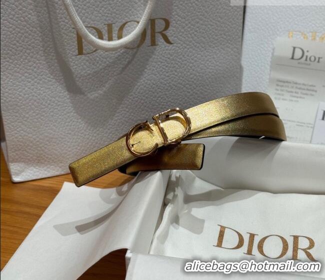 Promotional Dior CD Buckle Reversible Belt 2cm in Smooth Leather DR2012025 Yellow Gold 2025