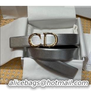 Inexpensive Dior CD Buckle Reversible Belt 3.5cm in Smooth Leather DR2013025 Silver 2025