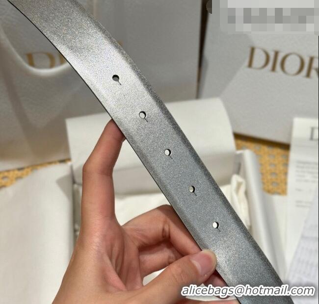 Inexpensive Dior CD Buckle Reversible Belt 3.5cm in Smooth Leather DR2013025 Silver 2025