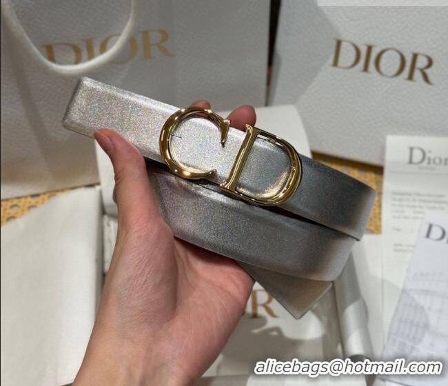 Inexpensive Dior CD Buckle Reversible Belt 3.5cm in Smooth Leather DR2013025 Silver 2025