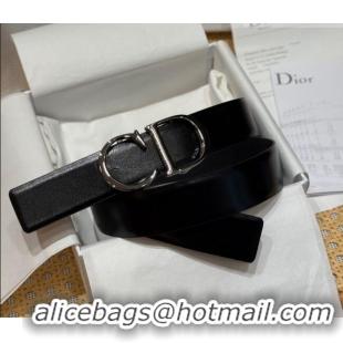 Luxury Discount Dior CD Buckle Reversible Belt 3.5cm in Smooth Leather DR2013025 Black 2025