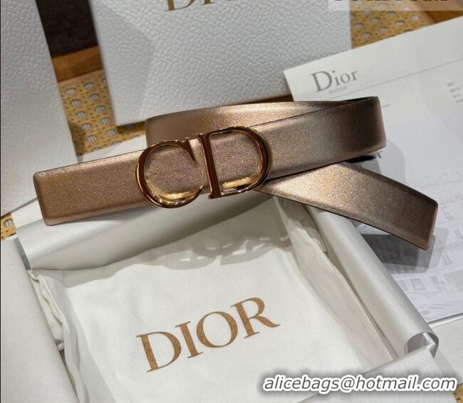 Good Taste Dior CD Buckle Reversible Belt 3.5cm in Smooth Leather DR2013025 Rose Gold 2025