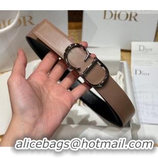 Big Discount Dior CD Buckle Reversible Belt 3.5cm in Smooth Leather DR2013025 Beige 2025