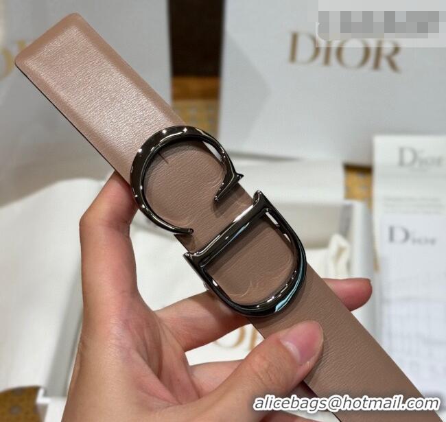 Big Discount Dior CD Buckle Reversible Belt 3.5cm in Smooth Leather DR2013025 Beige 2025