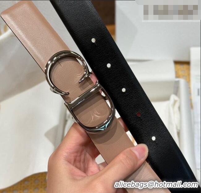 Big Discount Dior CD Buckle Reversible Belt 3.5cm in Smooth Leather DR2013025 Beige 2025
