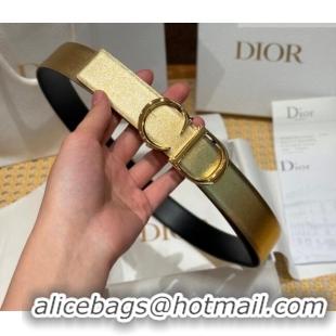 Good Product Dior CD Buckle Reversible Belt 3.5cm in Smooth Leather DR2013025 Yellow Gold 2025