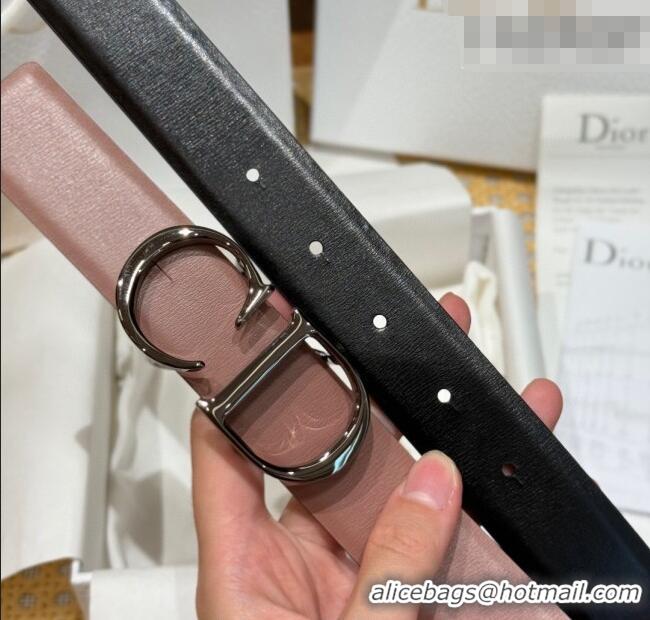 Luxury Discount Dior CD Buckle Reversible Belt 3.5cm in Smooth Leather DR2013025 Powder 2025