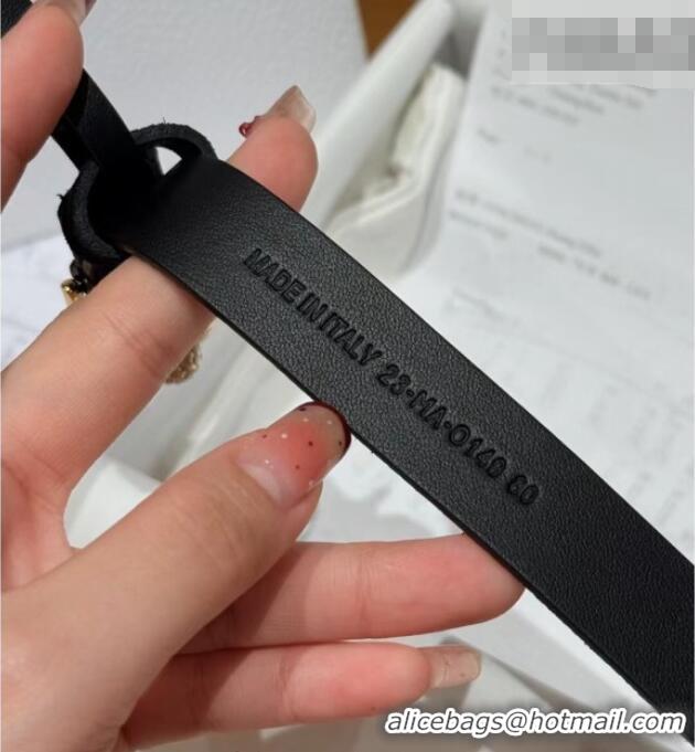 Good Taste Dior Suede and Leather Belt 2cm with Strass CD Buckle 1231 Black/Gold 2025