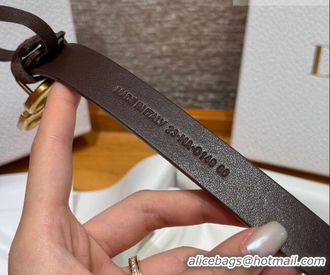 Top Quality Dior Suede Belt 2cm with CD Buckle DR031701 Dark Brown 2026