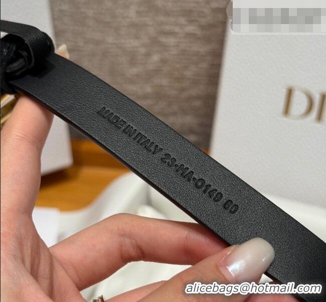 Unique Discount Dior Suede Belt 2cm with CD Buckle DR031701 Black 2026