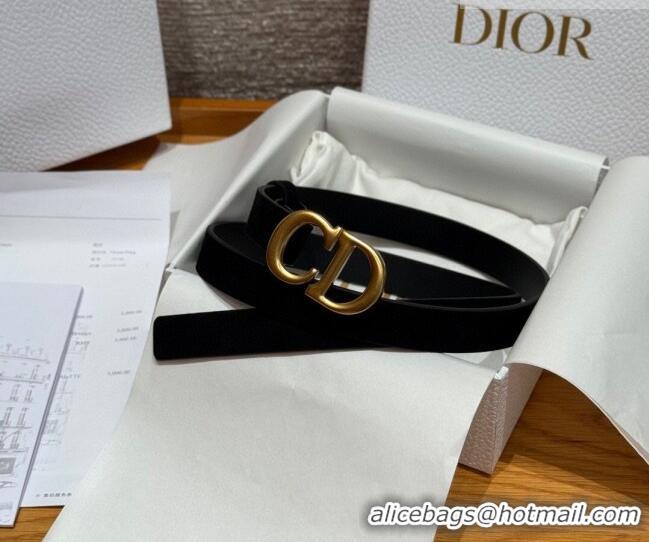 Unique Discount Dior Suede Belt 2cm with CD Buckle DR031701 Black 2026