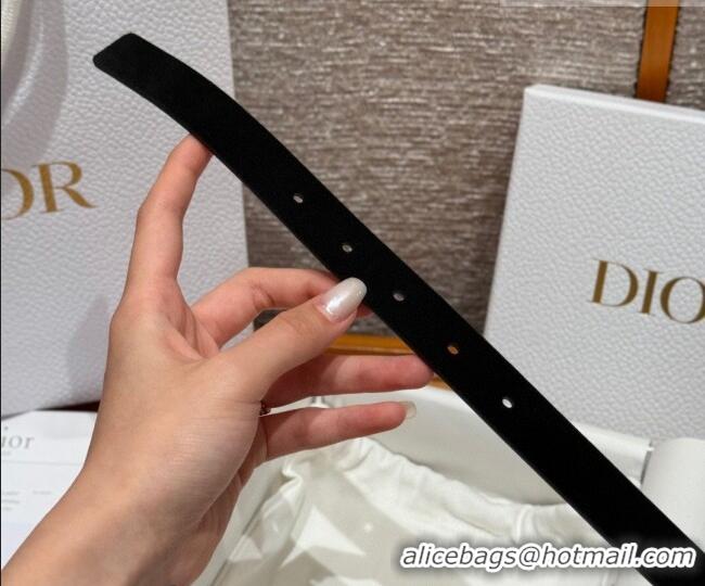 Best Price Dior Suede Belt 2cm with Pearls CD DR031702 Black 2026