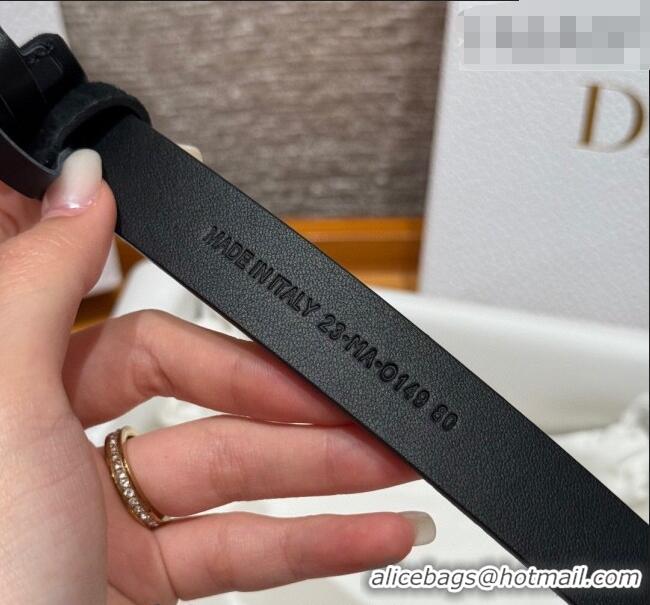 Best Price Dior Suede Belt 2cm with Pearls CD DR031702 Black 2026