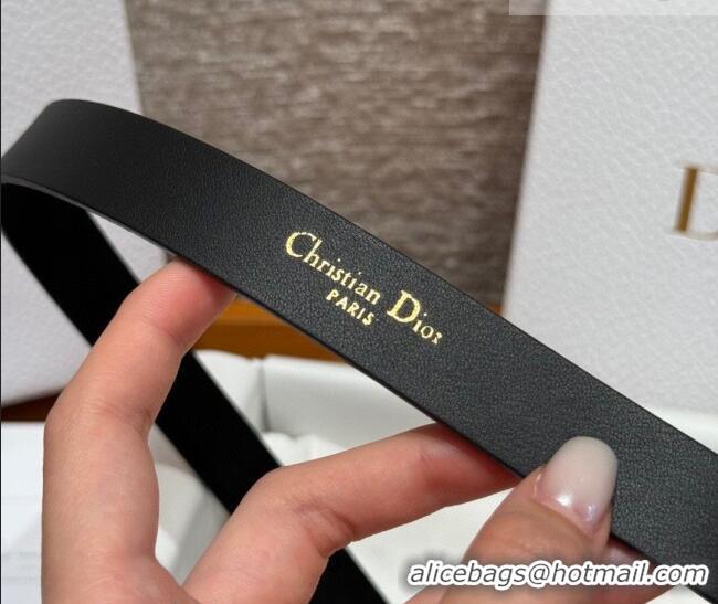 Luxury Cheap Dior Suede Belt 2cm with Butterfly Buckle DR031703 Black 2026