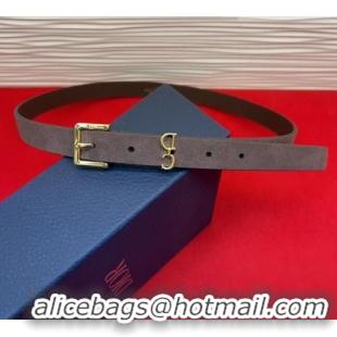 Buy Fashionable Dior Saddle Loop Belt 2cm in Suede with CD Pin Buckle DR031705 Taupe/Gold 2026