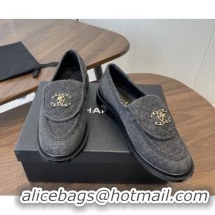Luxurious Chanel Cotton Mocassins Loafers G47119 Black 2026