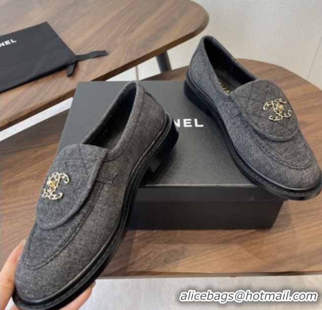 Luxurious Chanel Cotton Mocassins Loafers G47119 Black 2026